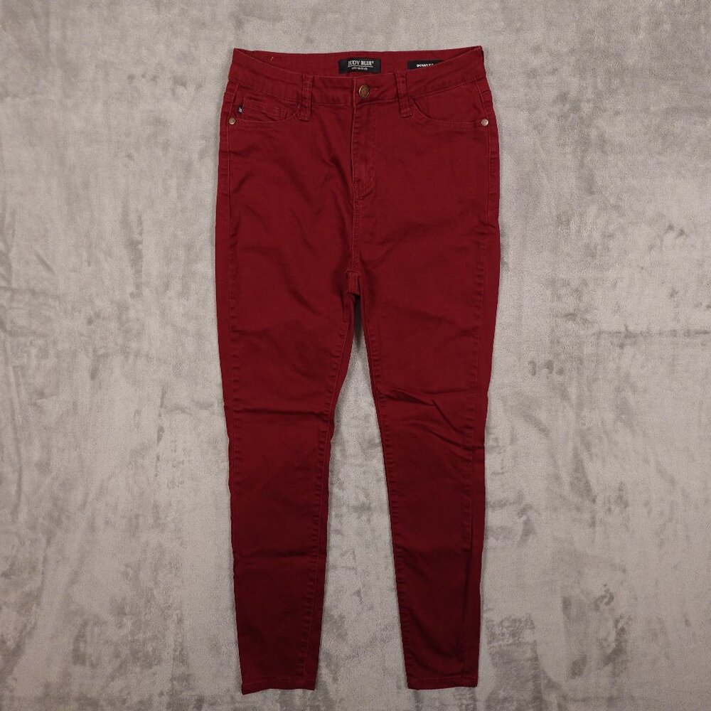 Judy Blue jeans Skinny Fit‎ high waist women's 9/29 wine red